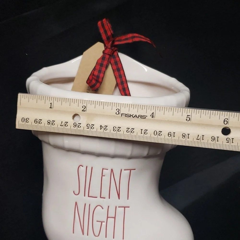 Rae Dunn NWT SILENT NIGHT Ceramic Christmas Stocking